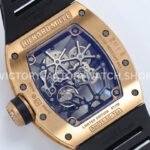 ZF Factory Richard Mille RM 035 40mm Rose Gold Rubber Strap Skeletonized Dial