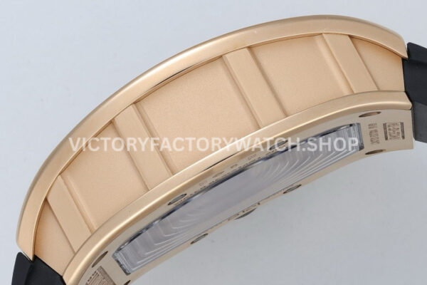 ZF Factory Richard Mille RM 035 40mm Rose Gold Rubber Strap Skeletonized Dial