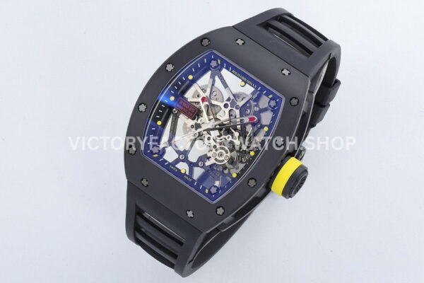 ZF Factory Richard Mille RM035 Titanium Rose Gold Black Rubber Strap Skeletonized Dial (1) ZF Factory Richard Mille RM 035 40mm Titanium Rose Gold Black Rubber Strap Skeletonized Dial