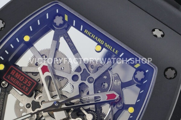 ZF Factory Richard Mille RM035 Titanium Rose Gold Black Rubber Strap Skeletonized Dial (10) ZF Factory Richard Mille RM 035 40mm Titanium Rose Gold Black Rubber Strap Skeletonized Dial