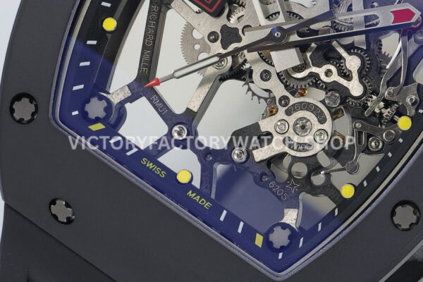 ZF Factory Richard Mille RM035 Titanium Rose Gold Black Rubber Strap Skeletonized Dial (6) ZF Factory Richard Mille RM 035 40mm Titanium Rose Gold Black Rubber Strap Skeletonized Dial
