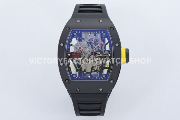 ZF Factory Richard Mille RM035 Titanium Rose Gold Black Rubber Strap Skeletonized Dial (7) ZF Factory Richard Mille RM 035 titanium rose gold black rubber strap skeletonized dial