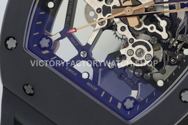 ZF Factory Richard Mille RM035 Titanium Rose Gold Rubber Strap Skeletonized Dial (2) ZF Factory Richard Mille RM 035 40mm Titanium Rose Gold Rubber Strap Skeletonized Dial