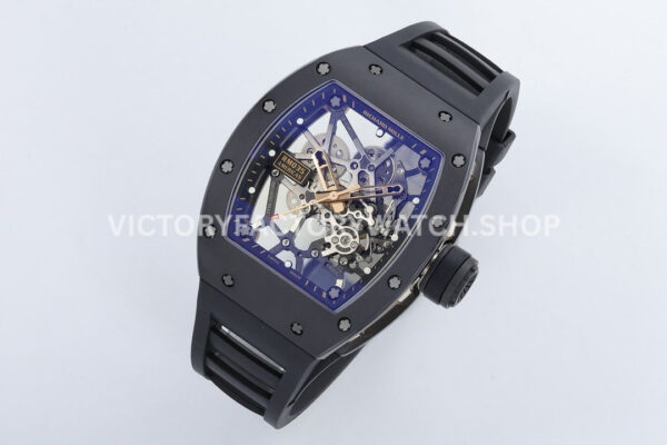 ZF Factory Richard Mille RM035 Titanium Rose Gold Rubber Strap Skeletonized Dial (4) ZF Factory Richard Mille RM 035 40mm Titanium Rose Gold Rubber Strap Skeletonized Dial