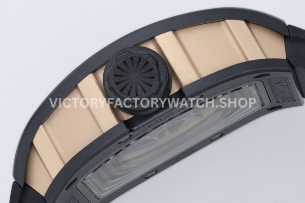 ZF Factory Richard Mille RM035 Titanium Rose Gold Rubber Strap Skeletonized Dial (9) ZF Factory Richard Mille RM 035 40mm Titanium Rose Gold Rubber Strap Skeletonized Dial