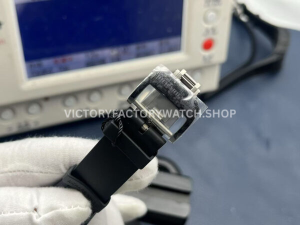 ZF Factory Richard Mille RM 35-02 44.5mm Black Carbon Fiber Black Rubber Strap Black Skeletonized Dial
