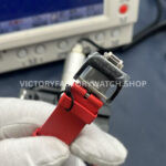ZF Factory Richard Mille RM35-02 Black Carbon Fiber Red Rubber Strap Black Skeletonized Dial (6) ZF Factory Richard Mille RM 35-02 Black Carbon Fiber Red Rubber Strap Black Skeletonized Dial