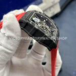 ZF Factory Richard Mille RM35-02 Black Carbon Fiber Red Rubber Strap Black Skeletonized Dial (7) ZF Factory Richard Mille RM 35-02 Black Carbon Fiber Red Rubber Strap Black Skeletonized Dial