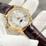 ZF Factory Vacheron Constantin Fiftysix 4000E000R-B438 40mm Rose Gold Leather Stra (4) ZF Factory Vacheron Constantin Fiftysix 4000E/000R-B438 40mm Rose Gold Leather Strap Arabic Numerals Silver Dial