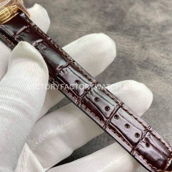 ZF Factory Vacheron Constantin Fiftysix 4000E000R-B438 40mm Rose Gold Leather Stra (5) ZF Factory Vacheron Constantin Fiftysix 4000E/000R-B438 40mm Rose Gold Leather Strap Arabic Numerals Silver Dial