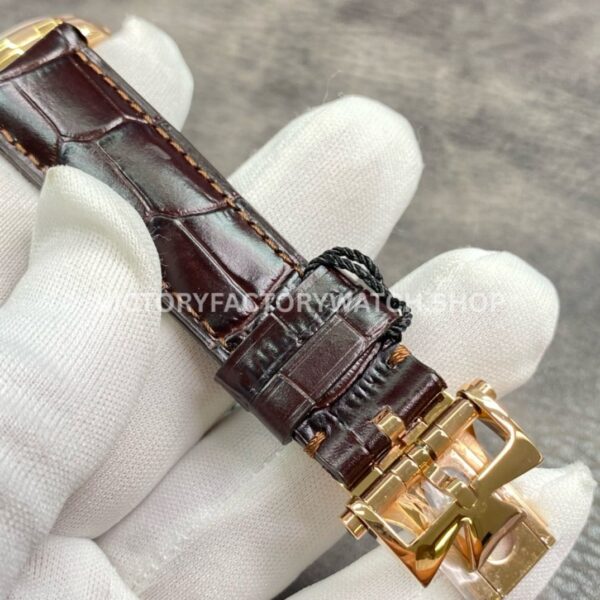 ZF Factory Vacheron Constantin Fiftysix 4000E000R-B438 40mm Rose Gold Leather Stra (9) ZF Factory Vacheron Constantin Fiftysix 4000E/000R-B438 40mm Rose Gold Leather Strap Arabic Numerals Silver Dial