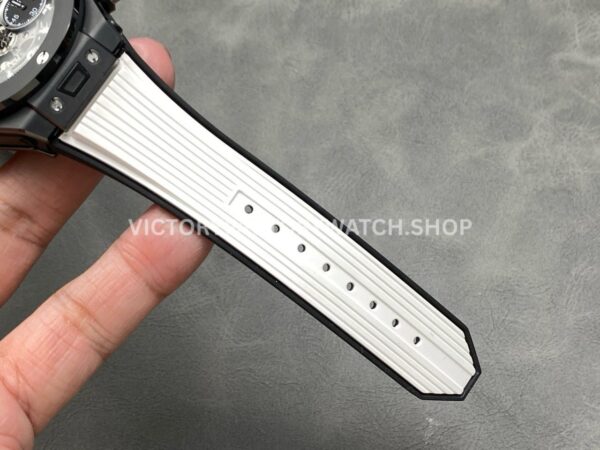 BBF Factory Hublot Big Bang Unico 42mm 441.CI.1171.RX Black Ceramics White Rubber Strap Black Skeletonized Dial