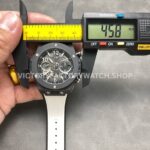 BBF Factory Hublot Big Bang Unico 42mm 441.CI.1171.RX Black Ceramics White Rubber Strap Black Skeletonized Dial