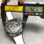 BBF Factory Hublot Big Bang Unico 42mm 441.CI.1171.RX Black Ceramics White Rubber Strap Black Skeletonized Dial