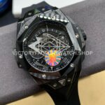 BBF Factory Hublot Big Bang Sang Bleu II 418.CX.1114.RX.MXM20 45mm Black Cera (1) BBF Factory Hublot Big Bang Sang Bleu II 418.CX.1114.RX.MXM20 45mm Black Ceramics Black Rubber Strap Black Skeletonized Dial