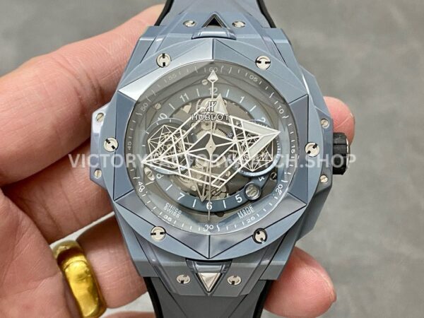 BBF Factory Hublot Big Bang Sang Bleu II 418.FX.8007.RX.MXM21 45mm Grey Ceramics ( (3) BBF Factory Hublot Big Bang Sang Bleu II Grey Ceramic 45mm replica watch