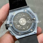 BBF Factory Hublot Big Bang Sang Bleu II 418.FX.8007.RX.MXM21 45mm Grey Ceramics ( (5) BBF Factory Hublot Big Bang Sang Bleu II 418.FX.8007.RX.MXM21 45mm Grey Ceramics Grey Rubber Strap Grey Skeletonized Dial