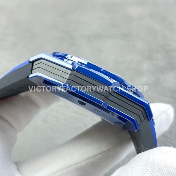 BBF Factory Hublot Big Bang Sang Bleu II 418.GX.2001.RX.MXM21 45mm Blue Ceramics ( (8) BBF Factory Hublot Big Bang Sang Bleu II 418.GX.2001.RX.MXM21 45mm Blue Ceramics Blue Rubber Strap Blue Skeletonized Dial
