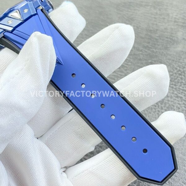 BBF Factory Hublot Big Bang Sang Bleu II 418.GX.2001.RX.MXM21 45mm Blue Ceramics ( (9) BBF Factory Hublot Big Bang Sang Bleu II 418.GX.2001.RX.MXM21 45mm Blue Ceramics Blue Rubber Strap Blue Skeletonized Dial