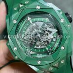 BBF Factory Hublot Big Bang Sang Bleu II 45mm 418.GX.5207.RX.MXM22 Green BBF Factory Hublot Big Bang Sang Bleu II 418.GX.5207.RX.MXM22 45mm Green Ceramics Green Rubber Strap Green Skeletonized Dial