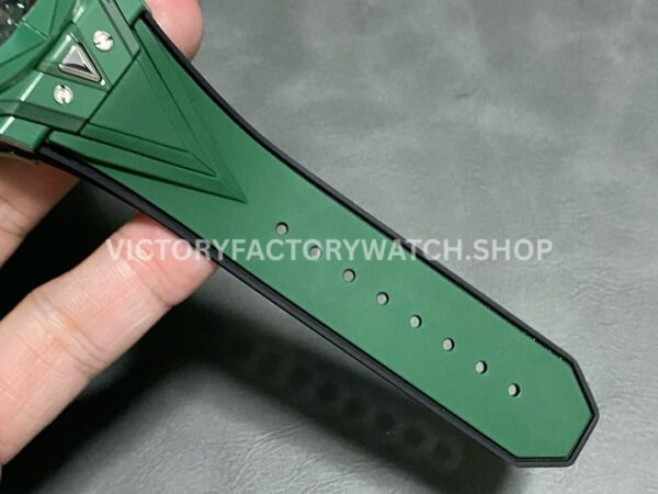 BBF Factory Hublot Big Bang Sang Bleu II 45mm 418.GX.5207.RX.MXM22 Green (13) BBF Factory Hublot Big Bang Sang Bleu II 418.GX.5207.RX.MXM22 45mm Green Ceramics Green Rubber Strap Green Skeletonized Dial