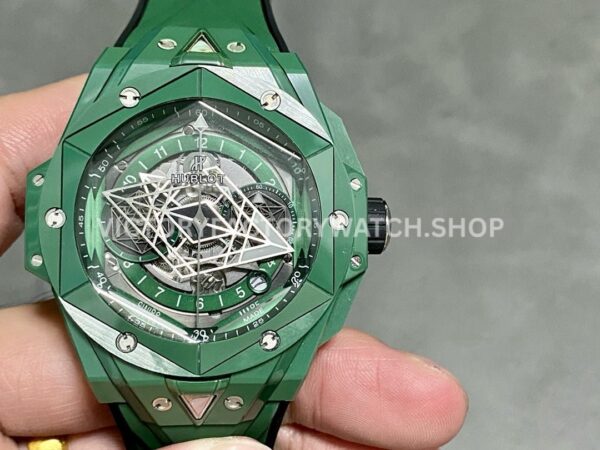BBF Factory Hublot Big Bang Sang Bleu II 45mm 418.GX.5207.RX.MXM22 Green (9) BBF Factory Hublot Big Bang Sang Bleu II Green Ceramic 45mm replica watch