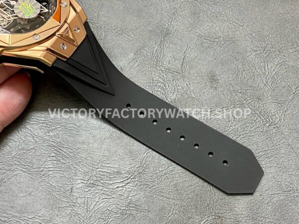 BBF Factory Hublot Big Bang Sang Bleu II 45mm 418.OX.1108.RX.MXM19 Rose Gold B BBF Factory Hublot Big Bang Sang Bleu II 418.OX.1108.RX.MXM19 45mm Rose Gold Black Rubber Strap Black Skeletonized Dial