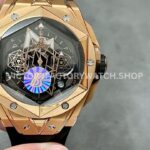 BBF Factory Hublot Big Bang Sang Bleu II 45mm 418.OX.1108.RX.MXM19 Rose Gold Bla (1) BBF Factory Hublot Big Bang Sang Bleu II Rose Gold 45mm replica watch
