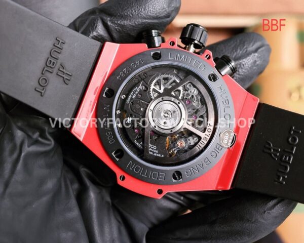 BBF Factory Hublot Big Bang Unico 411.CF.8513.RX 42mm Red Ceramics Red Rubber Strap Red Skeletonized ( (3) BBF Factory Hublot Big Bang Unico 411.CF.8513.RX 42mm Red Ceramics Red Rubber Strap Red Skeletonized Dial