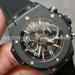 BBF Factory Hublot Big Bang Unico 421.CI.1170.RX 42mm Black Ceramics Black Rubber Strap Black ( (3) BBF Factory Hublot Big Bang Unico 42mm 421.CI.1170.RX Black Ceramics Black Rubber Strap Black Skeletonized Dial