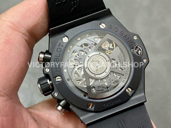 BBF Factory Hublot Big Bang Unico 421.CI.1170.RX 42mm Black Ceramics Black Rubber Strap Black ( (8) BBF Factory Hublot Big Bang Unico 42mm 421.CI.1170.RX Black Ceramics Black Rubber Strap Black Skeletonized Dial