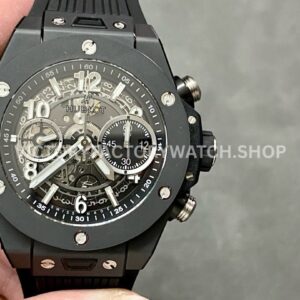 BBF Factory Hublot Big Bang Unico 421.CI.1170.RX 42mm Black Ceramics Black Rubber Strap Black ( (9) BBF Factory Hublot Big Bang Unico 421.CI.1170.RX 42mm black ceramics black rubber strap black skeletonized dial replica watch