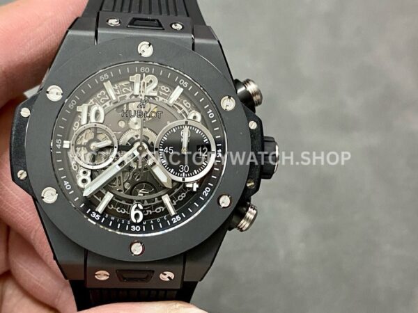 BBF Factory Hublot Big Bang Unico 421.CI.1170.RX 42mm Black Ceramics Black Rubber Strap Black ( (9) BBF Factory Hublot Big Bang Unico 421.CI.1170.RX 42mm black ceramics black rubber strap black skeletonized dial replica watch