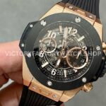 BBF Factory Hublot Big Bang Unico 42mm 411.OM.1180.RX Rose Gold Black Rubber Strap Rose Gold Skelet ( BBF Factory Hublot Big Bang Unico 42mm 411.OM.1180.RX Rose Gold Black Rubber Strap Rose Gold Skeletonized Dial