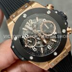 BBF Factory Hublot Big Bang Unico 42mm 411.OM.1180.RX Rose Gold Black Rubber Strap Rose Gold Skelet ( (6) BBF Factory Hublot Big Bang Unico 42mm 411.OM.1180.RX Rose Gold Black Rubber Strap Rose Gold Skeletonized Dial