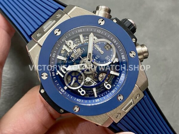 BBF Factory Hublot Big Bang Unico 42mm 441.NL.5171.RX Titanium Blue Rubber Strap Blue Ce ( BBF Factory Hublot Big Bang Unico 42mm 441.NL.5171.RX Titanium Blue Rubber Strap Blue Ceramic Blue Skeletonized Dial