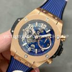 BBF Factory Hublot Big Bang Unico 42mm 441.OX.5181.RX Rose Gold Blue Rubber Strap Blue Dial (1) BBF Factory Hublot Big Bang Unico 42mm 421.NX.5170.RX Titanium Blue Rubber Strap Skeletonized Blue Dial