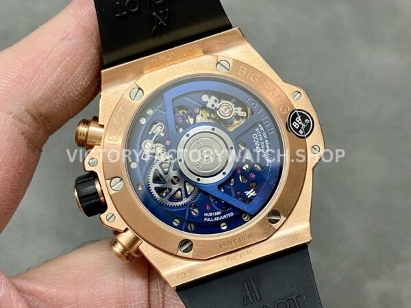 BBF Factory Hublot Big Bang Unico 42mm 441.OX.5181.RX Rose Gold Blue Rubber Strap Blue Dial (3) BBF Factory Hublot Big Bang Unico 42mm 421.NX.5170.RX Titanium Blue Rubber Strap Skeletonized Blue Dial