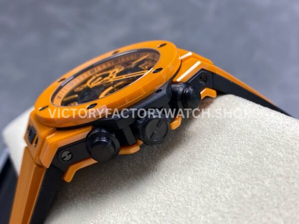 BBF Factory Hublot Big Bang Unico 441.CU.5910.RX 42mm Orange Ceramic Orange Rubber Strap Sk (3) BBF Factory Hublot Big Bang Unico 441.CU.5910.RX 42mm Orange Ceramic Orange Rubber Strap Skeletonized Dial