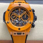 BBF Factory Hublot Big Bang Unico 441.CU.5910.RX 42mm Orange Ceramic Orange Rubber Strap Sk (4) BBF Factory Hublot Big Bang Unico 441.CU.5910.RX 42mm orange ceramic orange rubber strap skeletonized dial replica watch