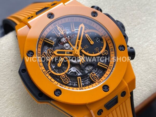 BBF Factory Hublot Big Bang Unico 441.CU.5910.RX 42mm Orange Ceramic Orange Rubber Strap Sk (5) BBF Factory Hublot Big Bang Unico 441.CU.5910.RX 42mm Orange Ceramic Orange Rubber Strap Skeletonized Dial