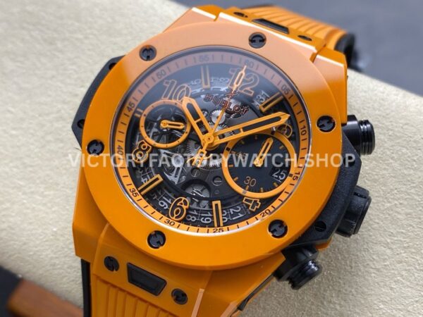 BBF Factory Hublot Big Bang Unico 441.CU.5910.RX 42mm Orange Ceramic Orange Rubber Strap Sk (6) BBF Factory Hublot Big Bang Unico 441.CU.5910.RX 42mm Orange Ceramic Orange Rubber Strap Skeletonized Dial