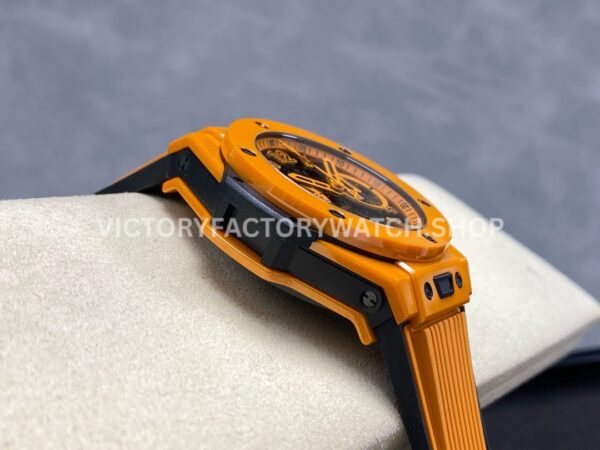 BBF Factory Hublot Big Bang Unico 441.CU.5910.RX 42mm Orange Ceramic Orange Rubber Strap Sk (7) BBF Factory Hublot Big Bang Unico 441.CU.5910.RX 42mm Orange Ceramic Orange Rubber Strap Skeletonized Dial