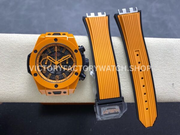 BBF Factory Hublot Big Bang Unico 441.CU.5910.RX 42mm Orange Ceramic Orange Rubber Strap Sk (8) BBF Factory Hublot Big Bang Unico 441.CU.5910.RX 42mm Orange Ceramic Orange Rubber Strap Skeletonized Dial