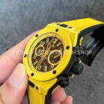 BBF Factory Hublot Big Bang Unico 441.CY.471Y.RX 42mm Yellow Ceramics Yellow Rubber Strap Y ( (3) BBF Factory Hublot Big Bang Unico 441.CY.471Y.RX 42mm Yellow Ceramics Yellow Rubber Strap Yellow Skeletonized Dial