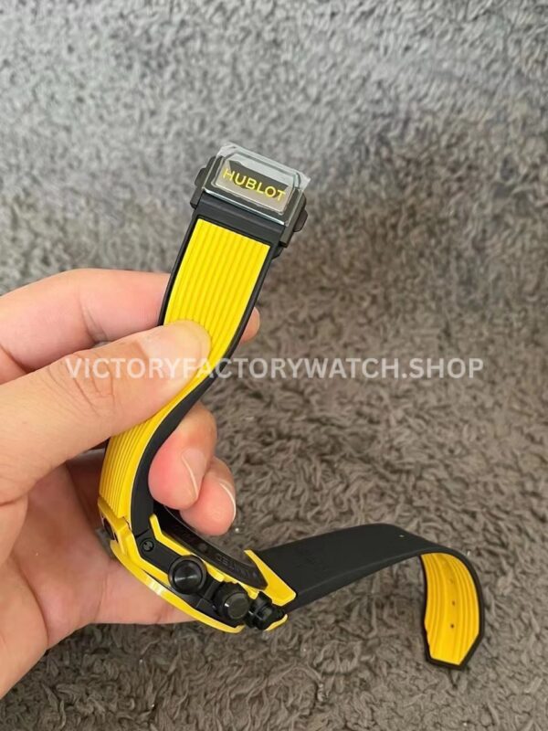 BBF Factory Hublot Big Bang Unico 441.CY.471Y.RX 42mm Yellow Ceramics Yellow Rubber Strap Y ( (6) BBF Factory Hublot Big Bang Unico 441.CY.471Y.RX 42mm Yellow Ceramics Yellow Rubber Strap Yellow Skeletonized Dial
