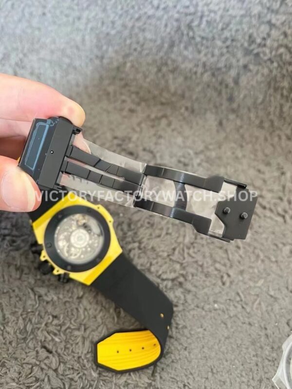 BBF Factory Hublot Big Bang Unico 441.CY.471Y.RX 42mm Yellow Ceramics Yellow Rubber Strap Y ( (9) BBF Factory Hublot Big Bang Unico 441.CY.471Y.RX 42mm Yellow Ceramics Yellow Rubber Strap Yellow Skeletonized Dial