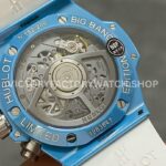 BBF Factory Hublot Big Bang Unico 441.EX.5120.RX 42mm Light Blue Ceramics Light ( (9) BBF Factory Hublot Big Bang Unico 441.EX.5120.RX 42mm Light Blue Ceramics Light Blue Rubber Strap Light Blue Skeletonized Dial