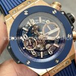 BBF Factory Hublot Big Bang Unico 441.OL.5181.RX 42mm Rose Gold Rubber Strap Skeletonized Blue Dia BBF Factory Hublot Big Bang Unico 441.OL.5181.RX 42mm Rose Gold Rubber Strap Ceramic Bezel Skeletonized Blue Dial