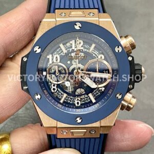 BBF Factory Hublot Big Bang Unico 441.OL.5181.RX 42mm Rose Gold Rubber Strap Skeletonized Blue Dia (8) BBF Factory Hublot Big Bang Unico 441.OL.5181.RX 42mm rose gold rubber strap ceramic bezel skeletonized blue dial replica watch